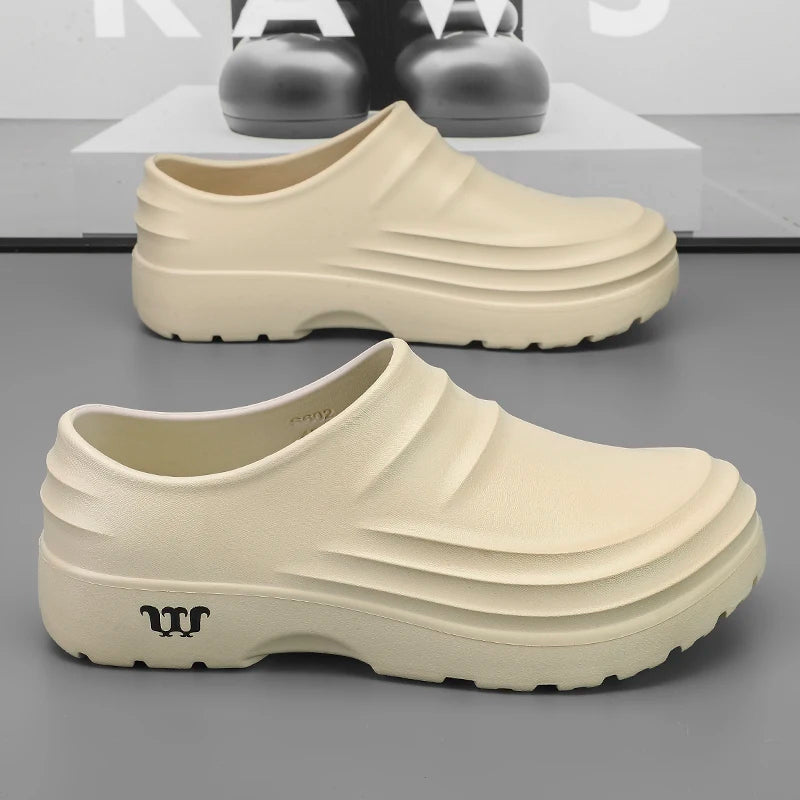 Summer Chef Shoes Anti Slip and Oil Proof Work Shoes Lazy Slippers  Casual Trendy Slippers One Step Fashion Shoes Sports Shoes