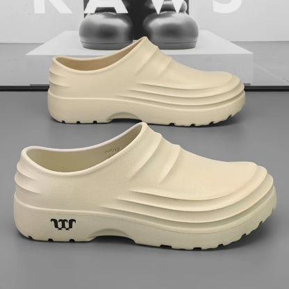 Summer Chef Shoes Anti Slip and Oil Proof Work Shoes Lazy Slippers  Casual Trendy Slippers One Step Fashion Shoes Sports Shoes