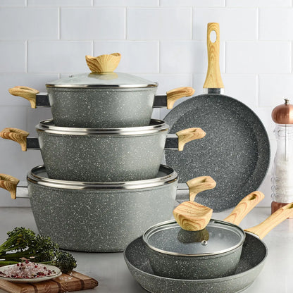 10 Pcs Pots and Pans Set