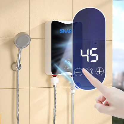 110V 220V Instant Water Heater Kitchen Bathroom Mini Wall Mounted Electric Water Heater LCD Temperature Display with Shower Set