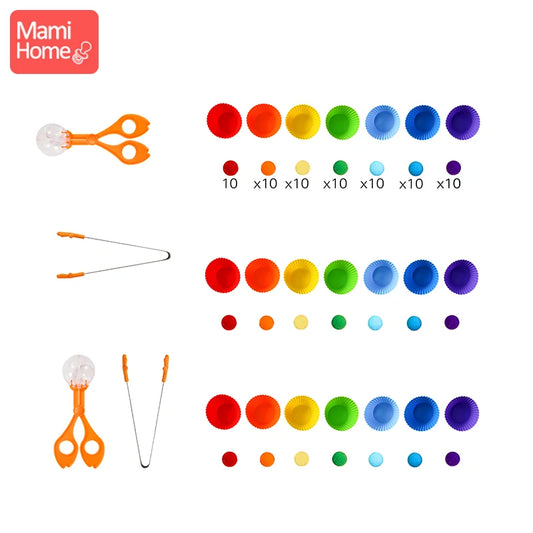 Baby Montessori Toys Hand-Eye Coordination Toy Color Classification Infant Toy Recognition Puzzle Cognitio Toy For Children Gift