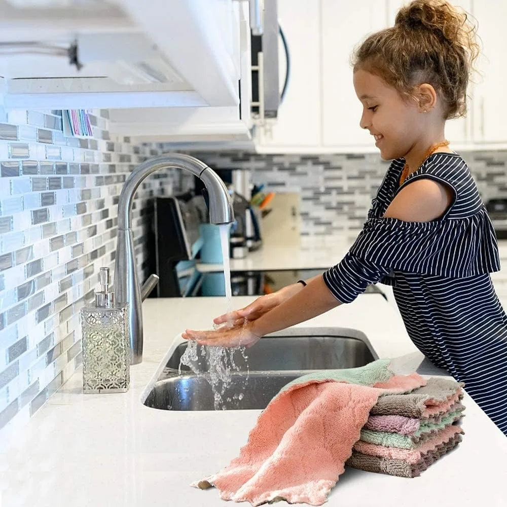 Microfiber Cleaning Cloth Set，All-Purpose Softer Highly AbsorbentReusable Dish Towels kitchen towel  kitchen towels