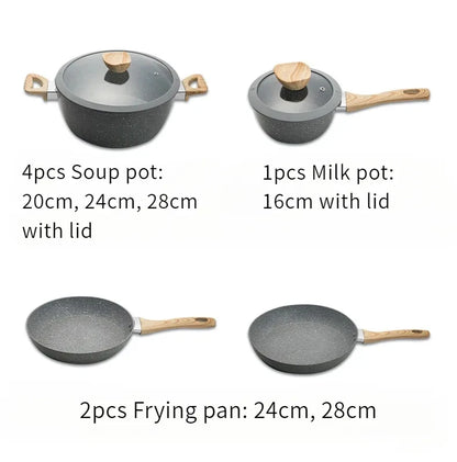 10 Pcs Pots and Pans Set