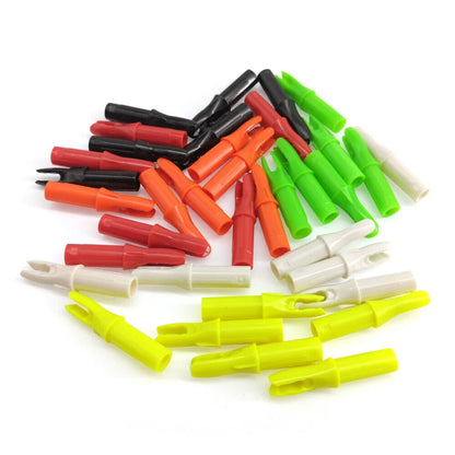 50pcs Arrow Nocks Insert Tips ID6.2mm Arrow Shaft Tails Plastic Archery Hunting Bow DIY Accessory