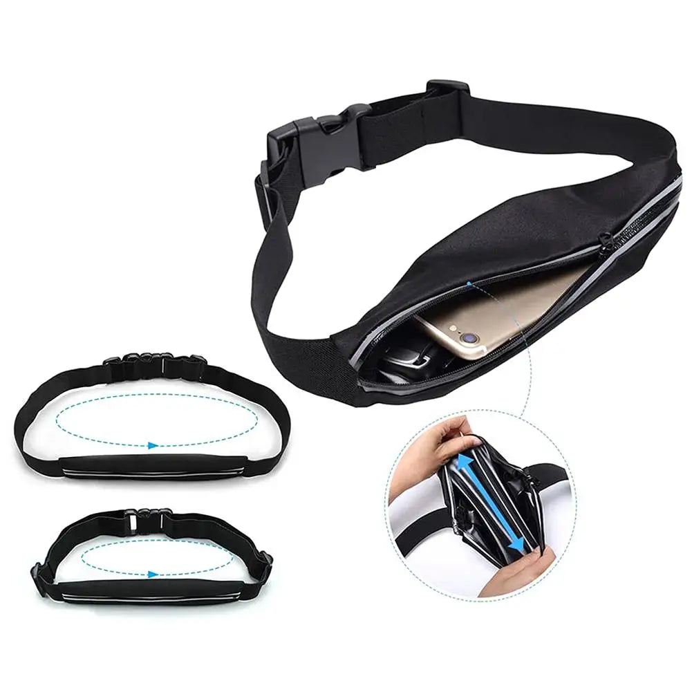 Waterproof Running Waist Bag Sports Jogging Outdoor Mobile Phone Holder Belt Bag Female Male Fitness Cycling Sports Accessories