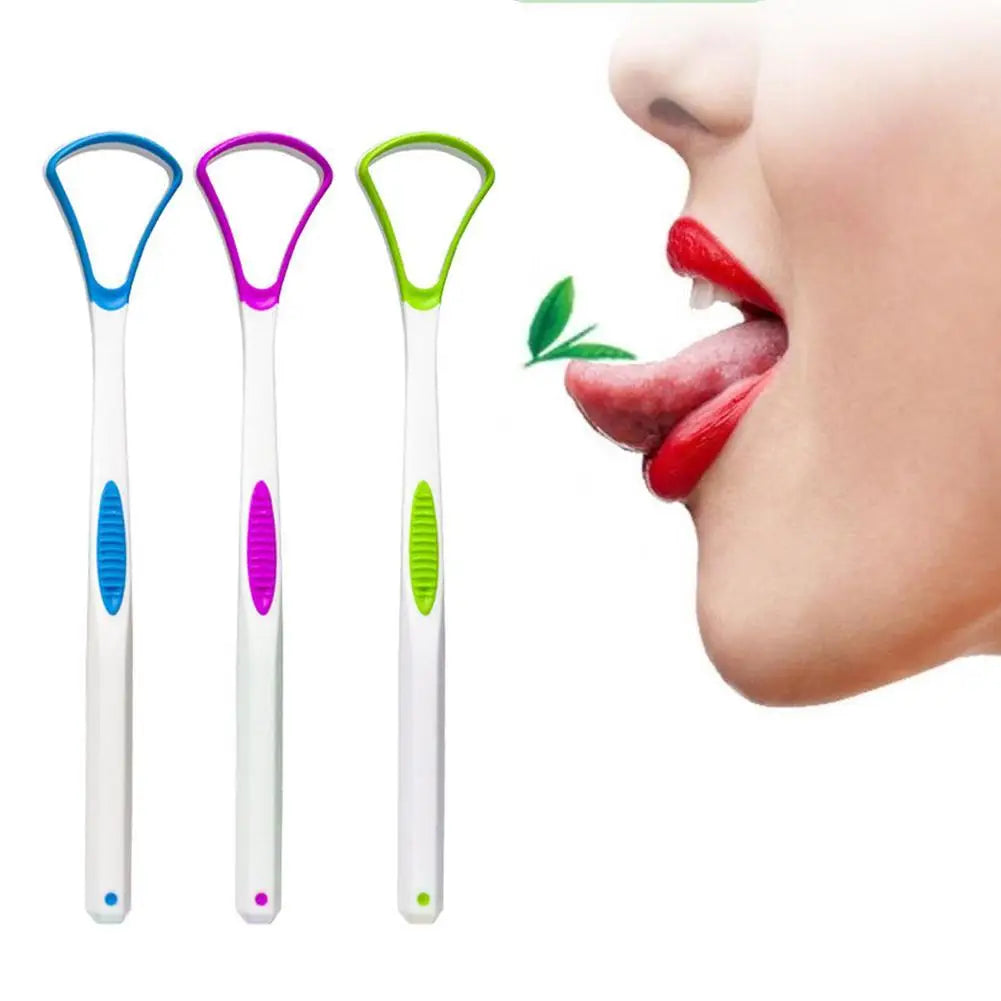Plastic Tongue Cleaner Scraper Tounge Dental Care Hygiene 17.5*3.5CM Oral Mouth E2P2