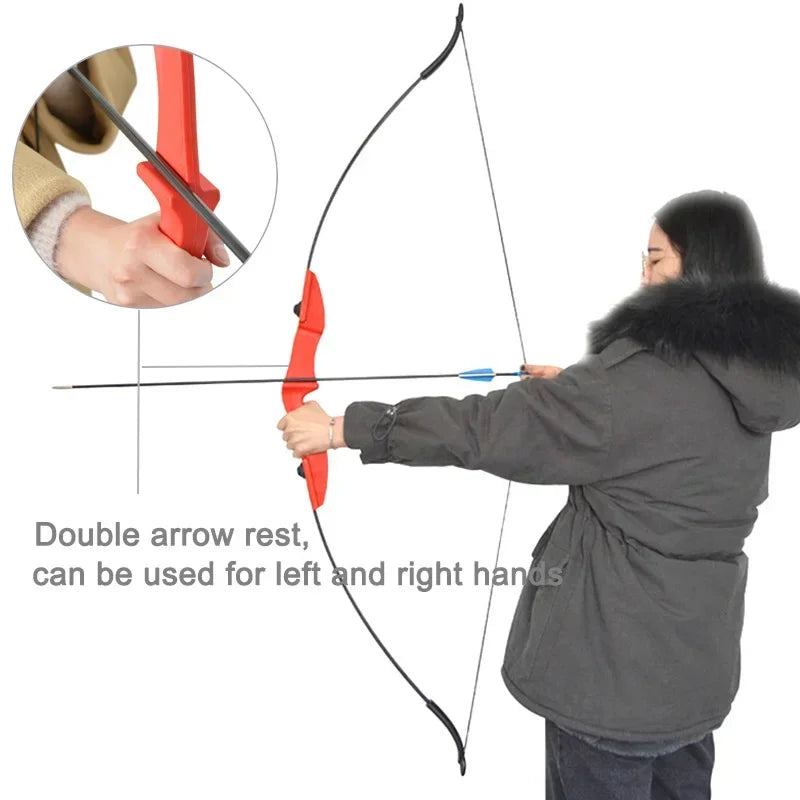 53" Archery Recurve Bow 30-40lbs Takedown Bow Left Right Hand Adults Children Bow Outdoor Arrow Shooting Hunting Accessories