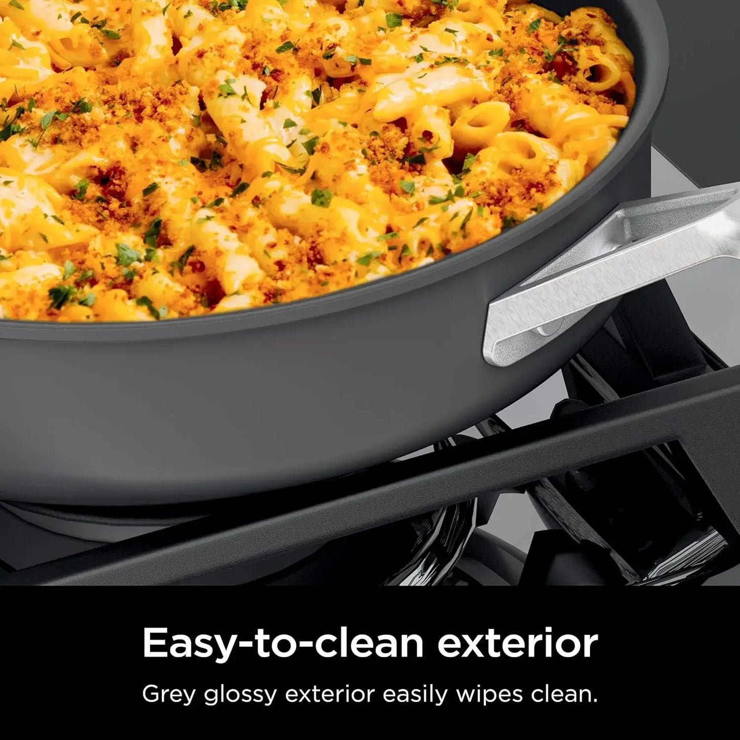Ninja Pots and Pans Set Non Stick | Comfort Grip 10-Piece Cookware Set with NeverStick | Frying Pan, Sauce Pan With Lid