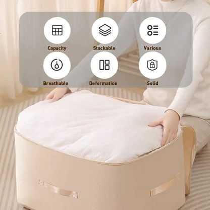 Ultra Space Saving Self Compression Organizer Compression Duvet Storage Bag Large Capacity Closet Cabinet Organizer StoragePouch