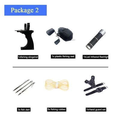 Professional Fishing Slingshot Set with Fishing Reel and Darts Catapult Used for Outdoor Sport Hunting Shooting Game Accessories