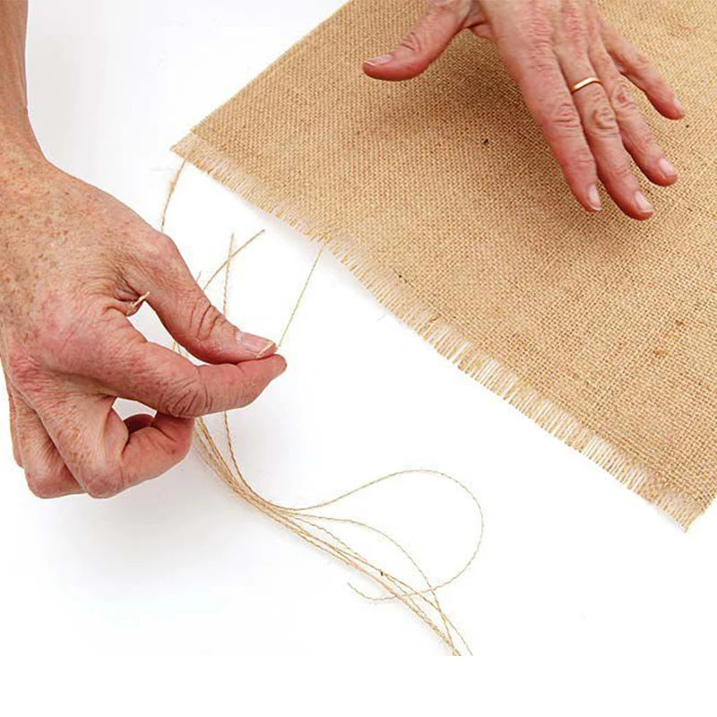Natural Jute Tablerunner Tassel for Christmas Home Table Decoration Table Flag Cloth Wedding Decoration Table Runner