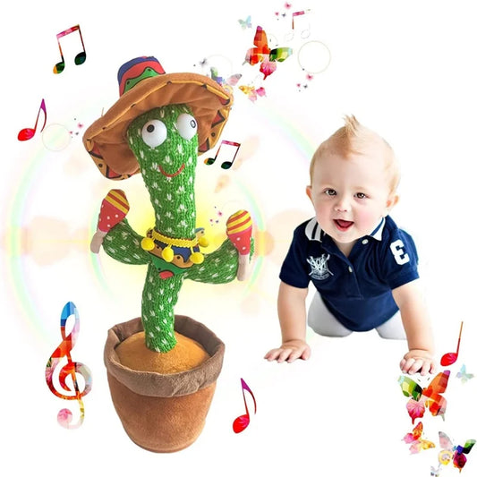 New Dancing Talking Cactus Toy for Baby Toddler, Boys Girls Gifts Singing Mimicking Cactus Toys Recording Repeating What You Say