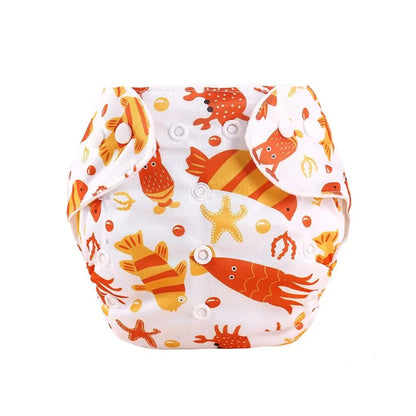 1PC Ecology Cloth Diapers Baby Diaper Reusable Waterproof Panties Solid Color Cloth Nappies for 0-18M Baby