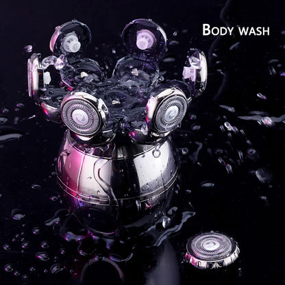 Pro Wet Dry Electric Shaver For Men Beard Hair Trimmer Face Electric Razor Rechargeable Bald Head Shaving Machine LCD Display