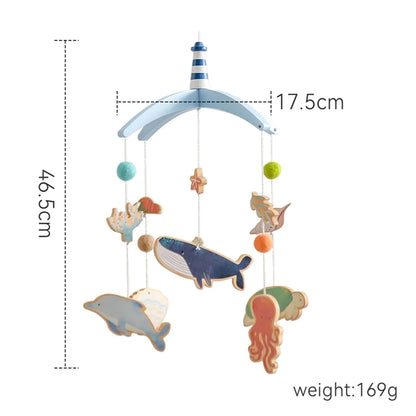 Baby Crib Mobiles Bed Bell Cartoon Felt Whale Rattles Toys Newborn Music Box Hanging Toys Holder Bracket Infant Crib Toys Gifts
