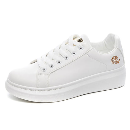 2024 Spring and Summer New Women's Shoes Leather Ventilated Sports Style Casual Shoes Board Shoes Small White Shoes INS Low Top