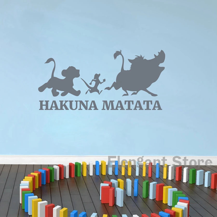 Hakuna Matata Stickers The Lion King Vinyl Mural Decals For Kids Room Cartoon Wall Decoration Car Laptop Decor