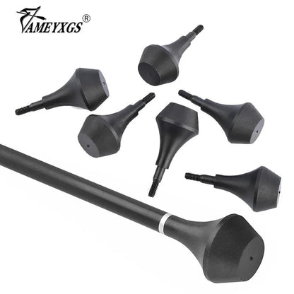 6pcs Archery Nylon Arrowhead 8-32 Thread Diameter 0.4cm Shooting Training Nylon Target Point Bow and Arrow Practice Accessories