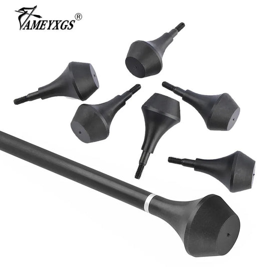 6pcs Archery Nylon Arrowhead 8-32 Thread Diameter 0.4cm Shooting Training Nylon Target Point Bow and Arrow Practice Accessories