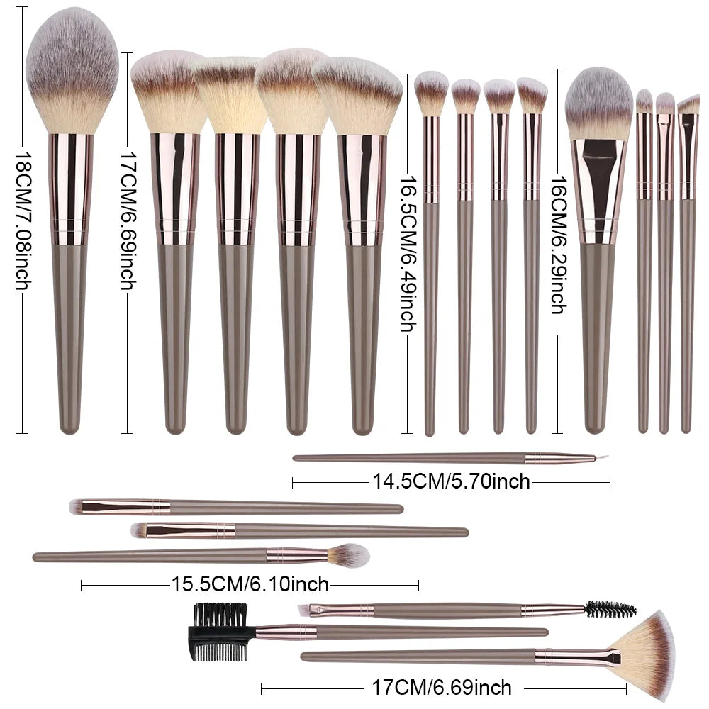 Champagne Golden Makeup Brush Set