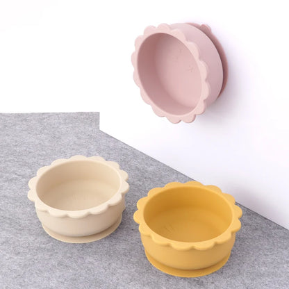 Mother Kids Baby Silicone Suction Bowls For Kids Waterproof Baby Feeding Dishes Plates Children's Tableware Dishes Kitchenware