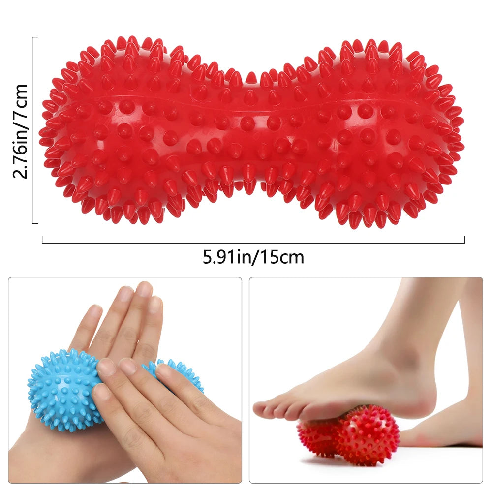 1PCS Peanut Massage Ball, Double Lacrosse Massage Roller Ball for Deep Tissue Muscle Massage,Physical Therapy Myofascial Release