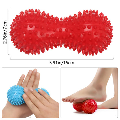 1PCS Peanut Massage Ball, Double Lacrosse Massage Roller Ball for Deep Tissue Muscle Massage,Physical Therapy Myofascial Release