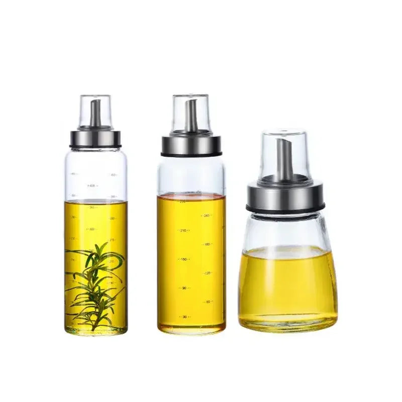 Leak-Proof Glass Oil Bottle Durable High Borosilicate Jar Vinegar Pot Seasoning Storage Bottle Kitchen Soy Sauce Gadgets