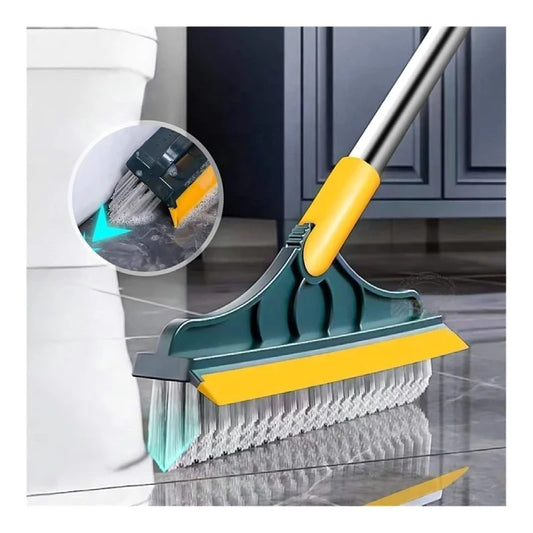 Toilet Tile Floor Brush Corner Gap Brush Bristle Long Handle Brush Two-in-one Bathroom Cleaning Brush