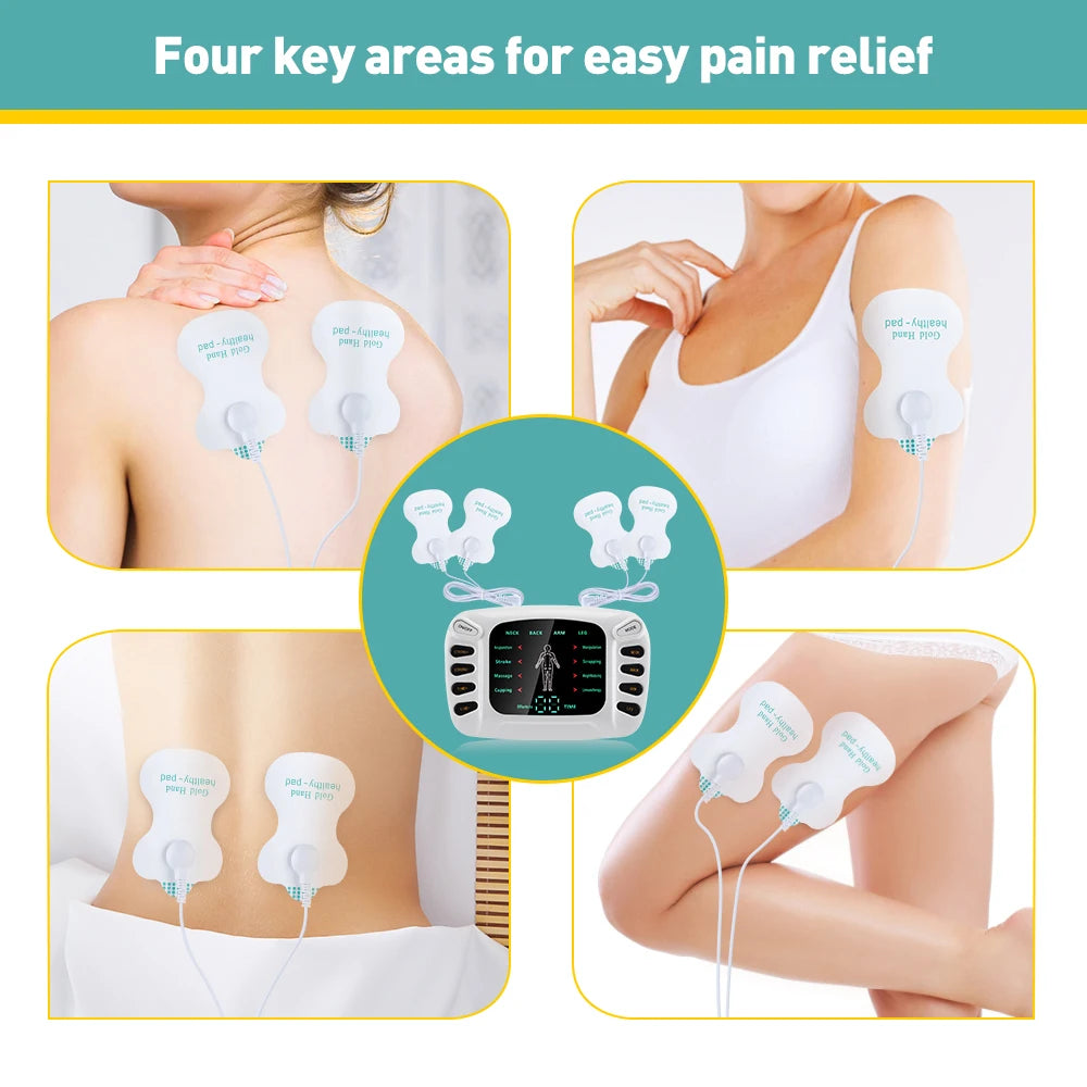 Micro Current Pulse Physical Therapy Massager Shoulder Neck Mini Physiotherapy Digital Meridian Medium Frequency