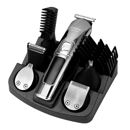 Professional Hair Trimmer Waterproof 6 in 1 Hair Clipper Electric Hair Cutting Machine Beard Trimmer Body For Men Haircut