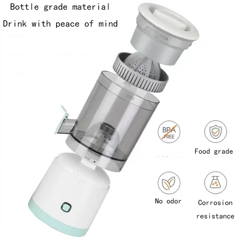 Fully Automatic Household Juicer, Portable Fruit Juicer, USB Charging Rotary Portable Small Juicer