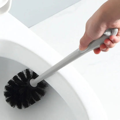 Wall-Mounted  Plastic Brush Set Clean Toilet Brush Without Dead Ends Punch-Free Base Household Bathroom Accessories