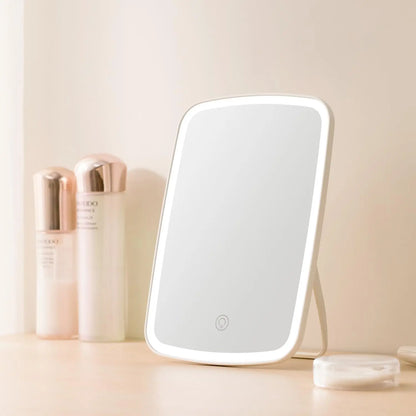 Makeup Mirror Touch Screen Vanity Mirror with LED Brightness Adjustable Portable USB Rechargeable