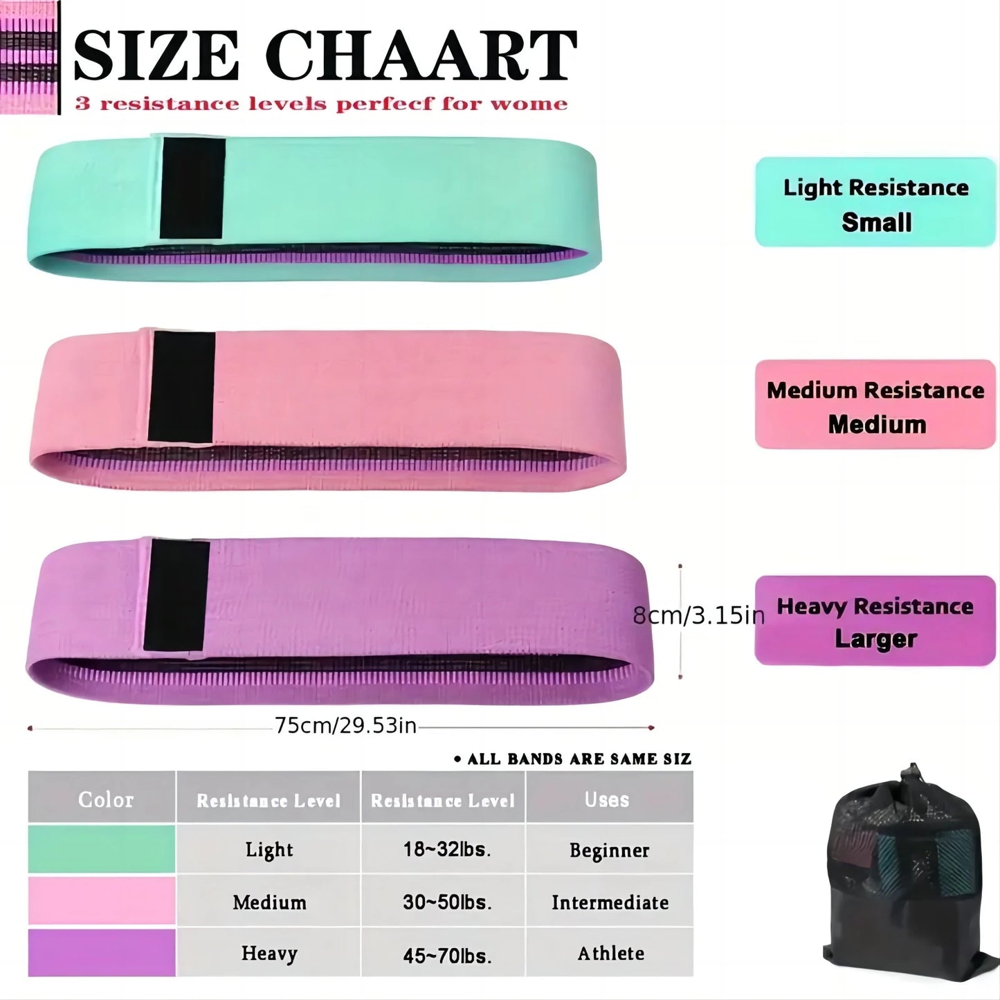Fabric Resistance Hip Booty Bands Glute Thigh Elastic Workout Bands Squat Circle Stretch Fitness Strips Loops Yoga Gym Equipment