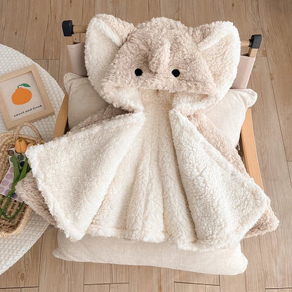 IYEAL   Winter Baby Boys Girls Warm Fleece Cloak Baby Windbreaker Outwear Thickening Wrap for Autumn and Winter Baby Girls Coat