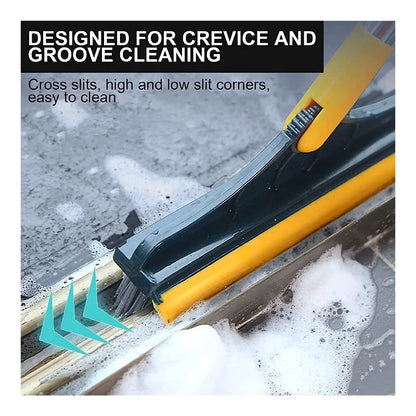 Toilet Tile Floor Brush Corner Gap Brush Bristle Long Handle Brush Two-in-one Bathroom Cleaning Brush
