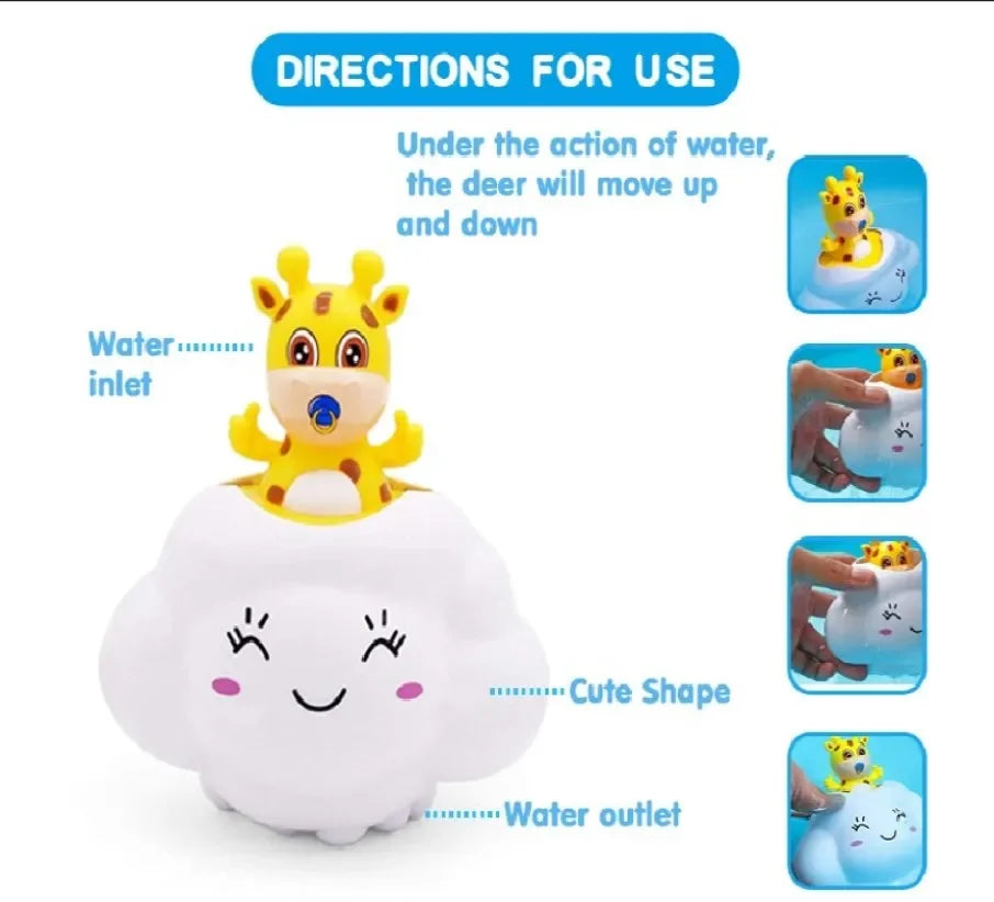 Baby Bath Toy, Bathing Cute Swimming Water Spraying Clouds Shower Bath Summer Sprink Toy Kids Water Playing Bathroom Shower Tool