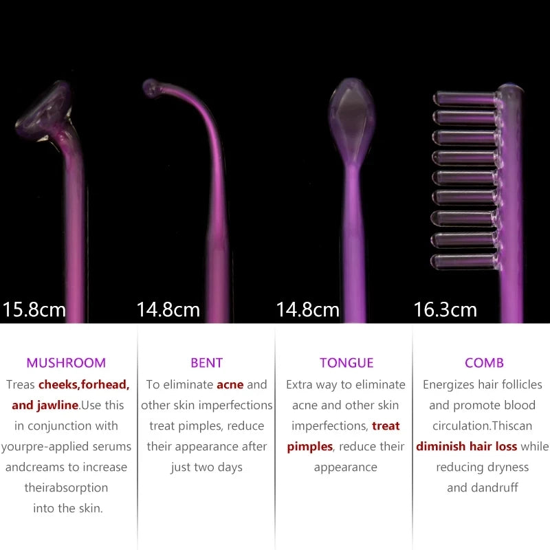 DARSONVAL High Frequency Facial Machine Argon Gas Violet Purple Light Acne Remover inflammation Massager Face Skin Care Beauty