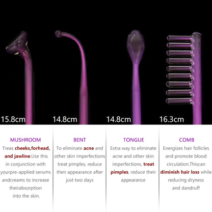 DARSONVAL High Frequency Facial Machine Argon Gas Violet Purple Light Acne Remover inflammation Massager Face Skin Care Beauty