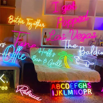 Customize Neon Sign Custom Personal LED Neon Lights Sign Name Decor Wedding Bar Salon Led Signs Bedroom Home Wall Decorations