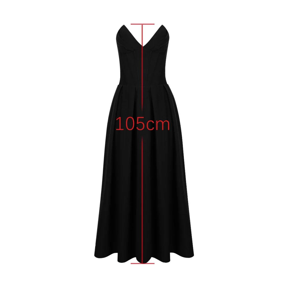 Elegant Strapless Midi Party Dress