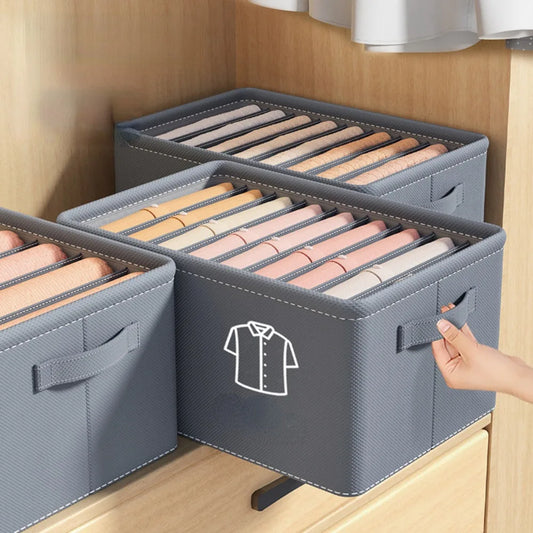 Clothes Organizer Trousers Clothes Jeans Storage Box Underwear Bra Socks Artifact Compartment Box Wardrobe Clothes Organizer