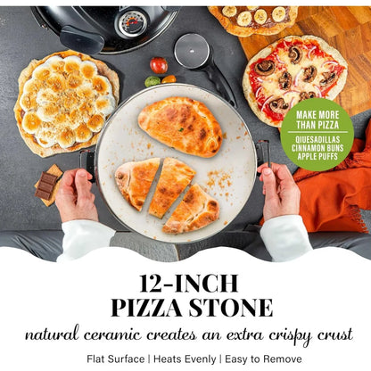 PIEZANO Crispy Crust Pizza Oven by – Electric Pizza Oven Indoor Portable, 12 Inch Indoor Pizza Oven Countertop
