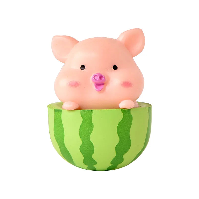 Kawaii Pig Resin Diy Home Decoration Figurines Dollhouse Moss Terrarium Landscape Accessories Fairy Garden Miniatures Room Decor