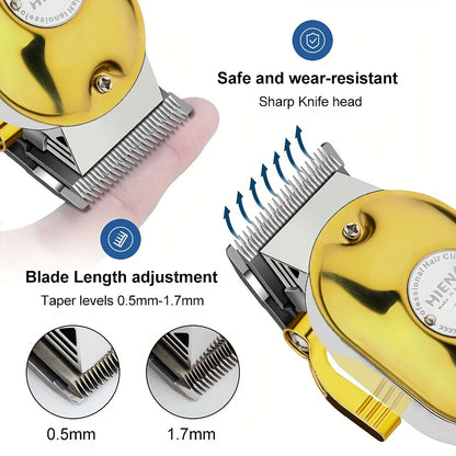 3pcs Professional Men's Hair Clipper USB Rechargeable Electric Beard Trimmer Hair Clipper Set