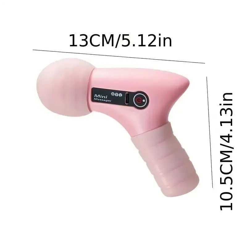 Deep Tissue Massage Gun USB Rechargeable Portable Full Body Muscle Massage 4-speed Adjustable Fascia Gun Pink and Black