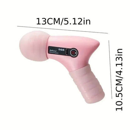 Deep Tissue Massage Gun USB Rechargeable Portable Full Body Muscle Massage 4-speed Adjustable Fascia Gun Pink and Black