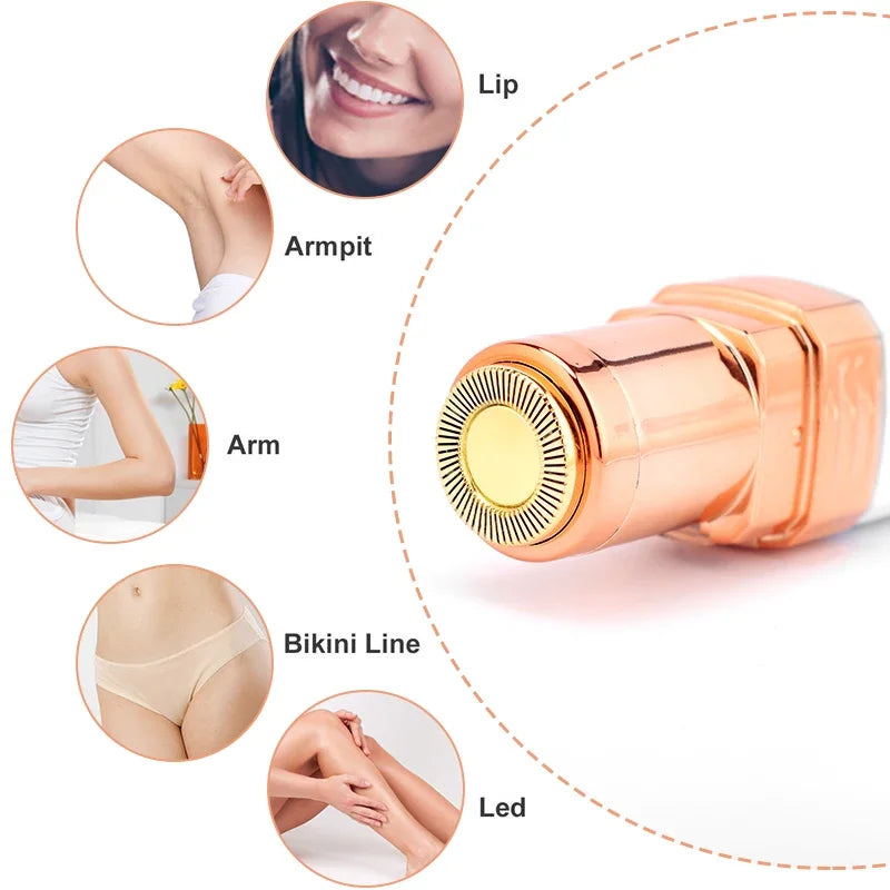 Electric Hair Shaving Device Perfect Hair Removal Lipstick Shape Female Facial Epilator Painless Safety Female Body Facial Tools