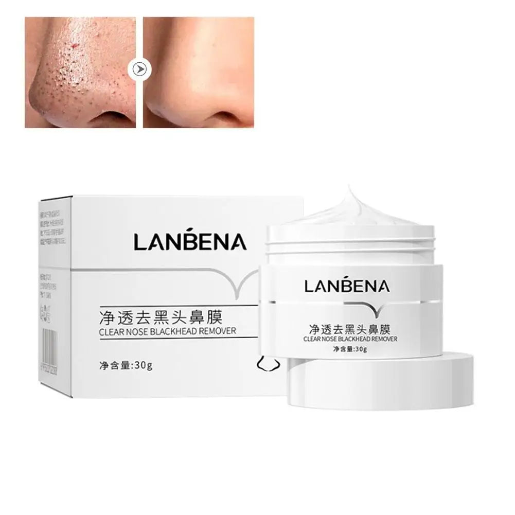 LANBENA Blackhead Remover Cream Paper Plant Pore Strips Nose Acne Cleansing Black Dots Peel Off Mud Mask Treatments Skin Care